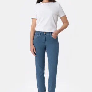 Brenda Ant329 Jeans blu chiaro con risvolto