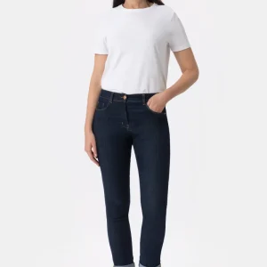 Brenda Rll02 Jeans blu scuro con risvolto