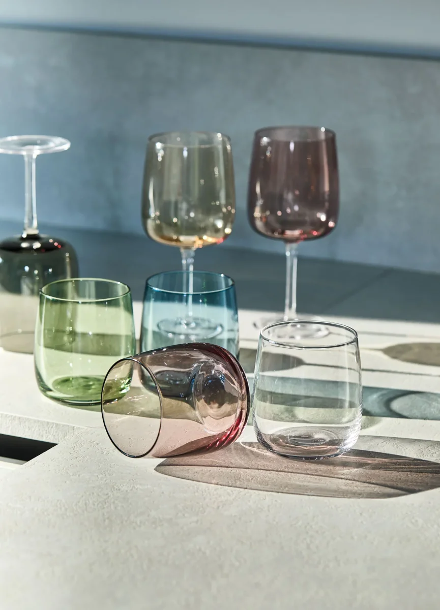 Set 6 Bicchieri in Vetro di Murano Fatto a Mano - Collezione Solaris Maison Sucrèe - immagine 2