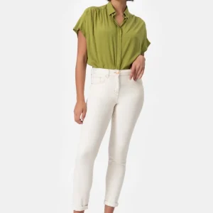 Brenda Trv Jeans Ecrù con risvolto