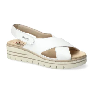 Mephisto Sandalo Fasce Incrociate Zeppa 40 CORDELIA Perlkid 10130n White