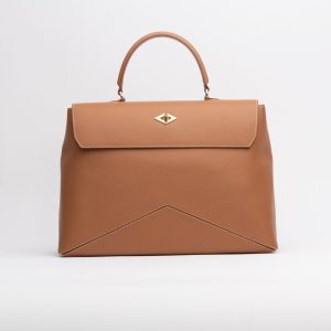 Ballantyne Borsa L in pelle martellata Tobacco
