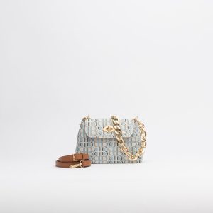 Ballantyne Diamond micro a tracolla in pelle e canvas logato