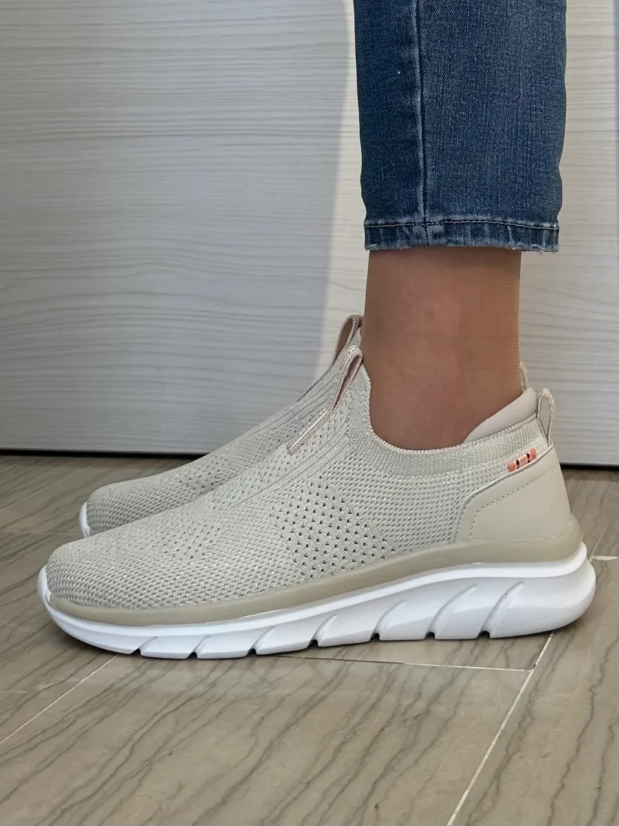 SNEAKER XTI BEIGE A CALZA - immagine 3