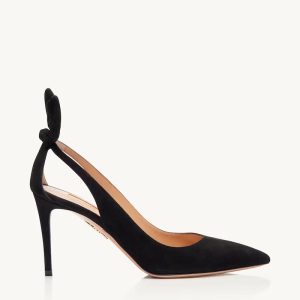 Aquazzura Bow Tie Pump 85 Black