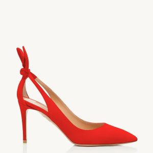 Aquazzura Bow Tie Pump 85 Rosso