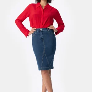 Diora Ant302Gonna in denim super stretch