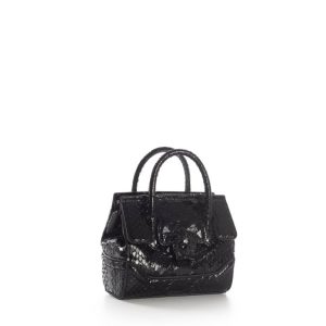 VERSACE BORSA PALAZZO EMPIRE MINI IN PITONE NERO