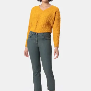 Ellie Ey328/s Jeans con spacco e strass