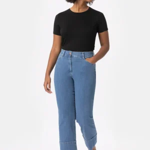 Fara Ant329 Jeans blu gamba dritta