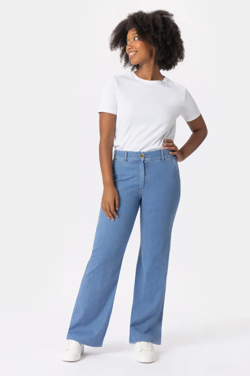 Fibi Lda319 Jeans fluido gamba larga