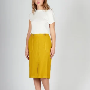 Ivy Gax Gonna in lino stretch