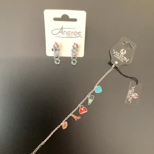 SET BRACCIALE E ORECCHINI ACCIAIO MULTICOLORE