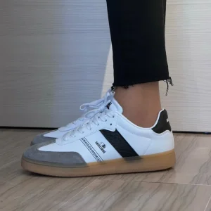 SNEAKER DONNA AMERICANINO BIANCA GRIGIA E NERA