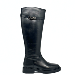 STIVALE DONNA KEYS IN VERA PELLE NERO K11474