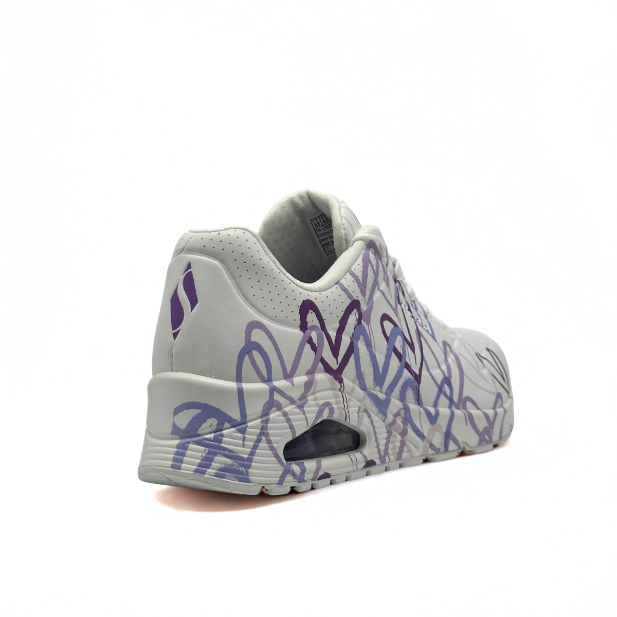 Sneaker SKECHERS DONNA UNO SPREAD THE LOVE WHITE/LAVANDER/PURPLE 155570/WLPR - immagine 5