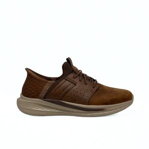 Sneaker UOMO SKECHERS SLADE ZACHARY DARK BROWN 210828/CDB