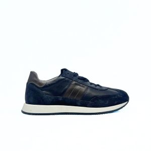 SNEAKERS UOMO NERO GIARDINI IN PELLE BLU I500901U