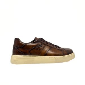 SNEAKERS UOMO NERO GIARDINI IN PELLE BEIGE I500971U