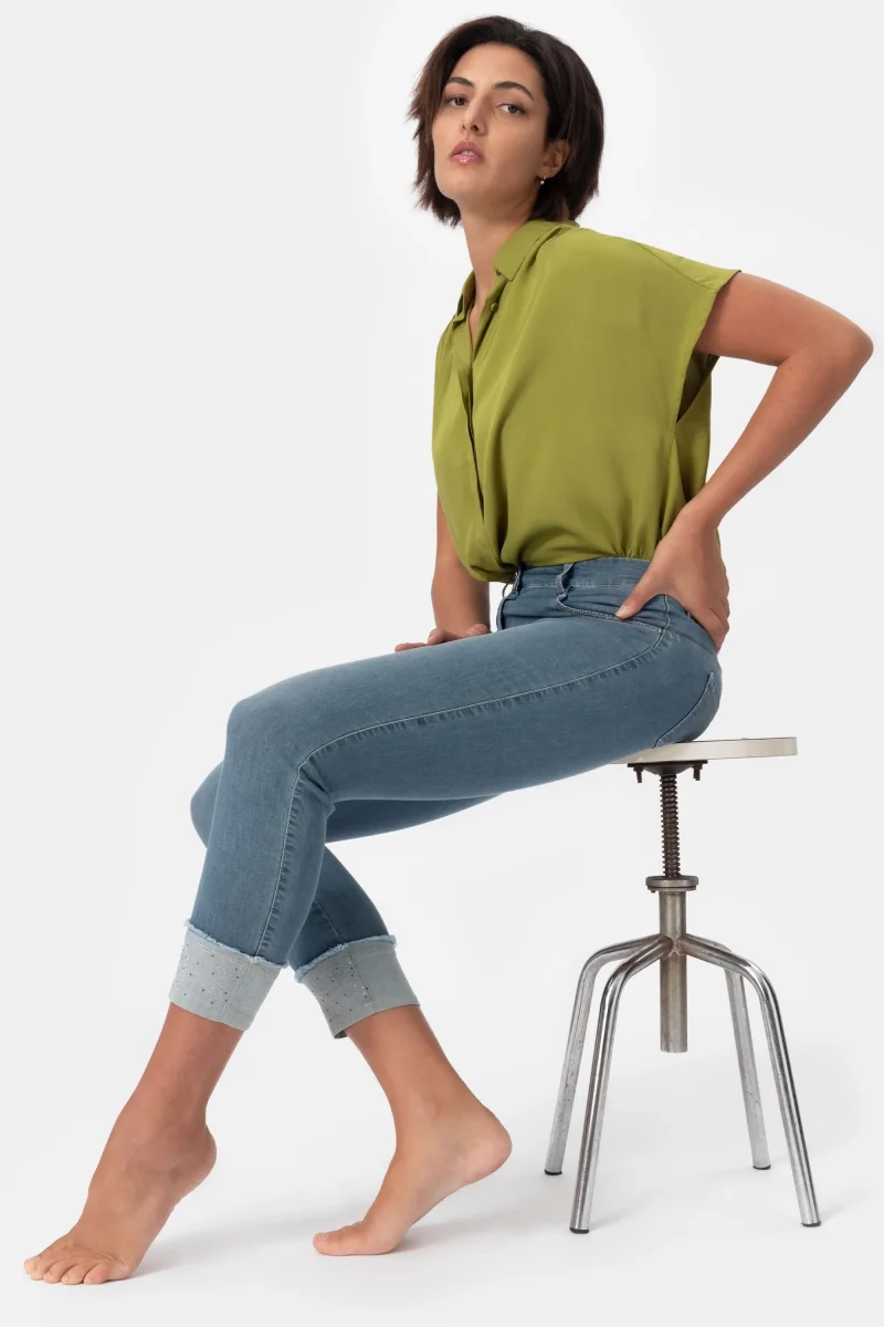 Joana Sn10/s jeans con risvolto