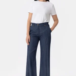 Konni Cir jeans gessato in denim