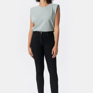 Kriz Lbn01/s Jeans nero con risvolto