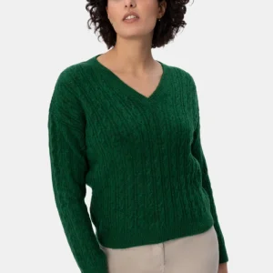 Loren maglia Scollo a V Verde