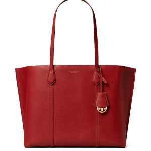 Tory Burch Borsa shopping Perry a tre scomparti bordeaux