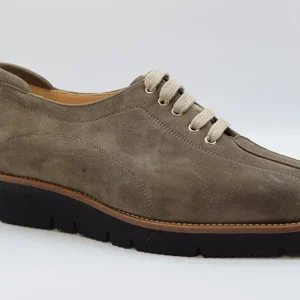 Marro Stringata 5 Buchi Fondo Matoncini 3750 AP Camoscio Topo