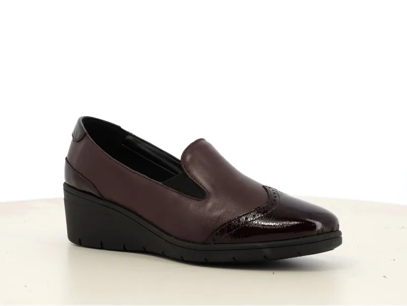 Melluso Mocassino Lavorato Con Elastici E Zeppa K91615Z Lagrein