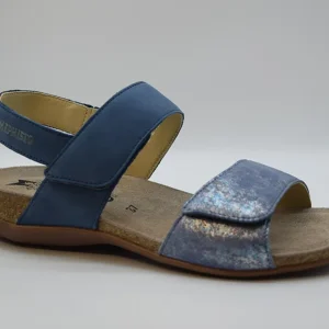 Mephisto Sandalo 2 Fasce Regolabile AGAVE Bucksoft 6904n/strada 32404 Denim