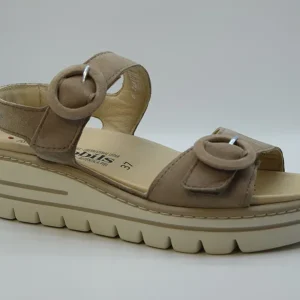 Mephisto Sandalo Doppia Regolazione Mobils CLARA Velcalf Premium 12218 Light Taupe