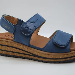 Mephisto Sandalo Doppio Velcro Zeppa Plateau RILEY Bucksoft 6904nperlkid 1010g Denim