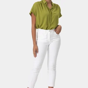 Naissa Sg3/s Jeans cotone super stretch con orlo sfrangiato