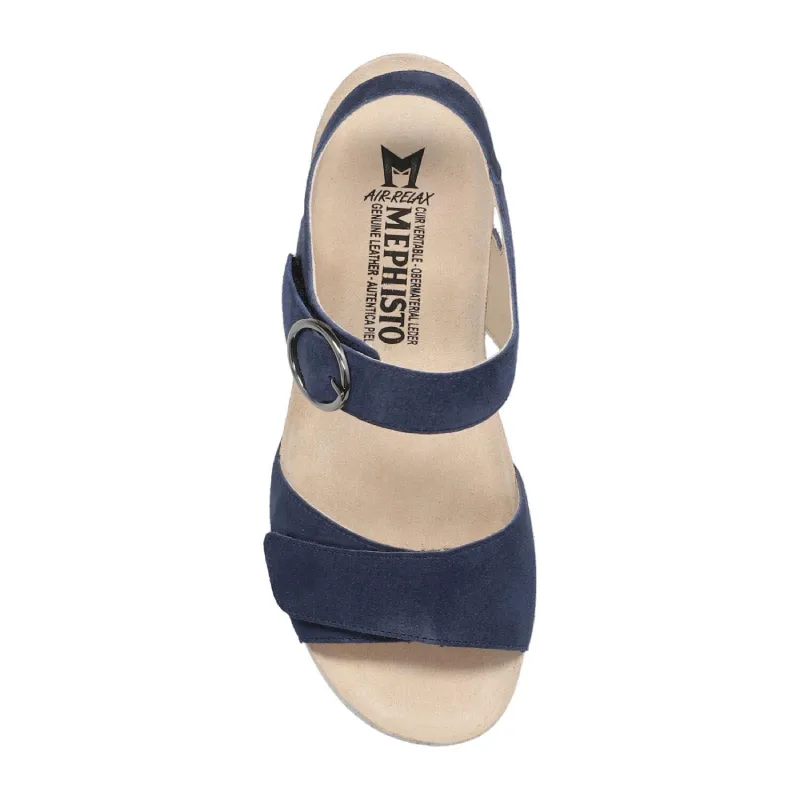 Mephisto Sandalo 2 Velcri ORIANA Velcalf Premium 1220g Midnight Blue - immagine 4