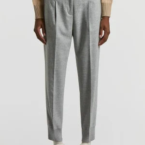 Peserico Pantalone in flanella di lana e viscosa – Grigio Pietra