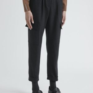 Peserico Pantalone cargo in flanella di lana tecnica