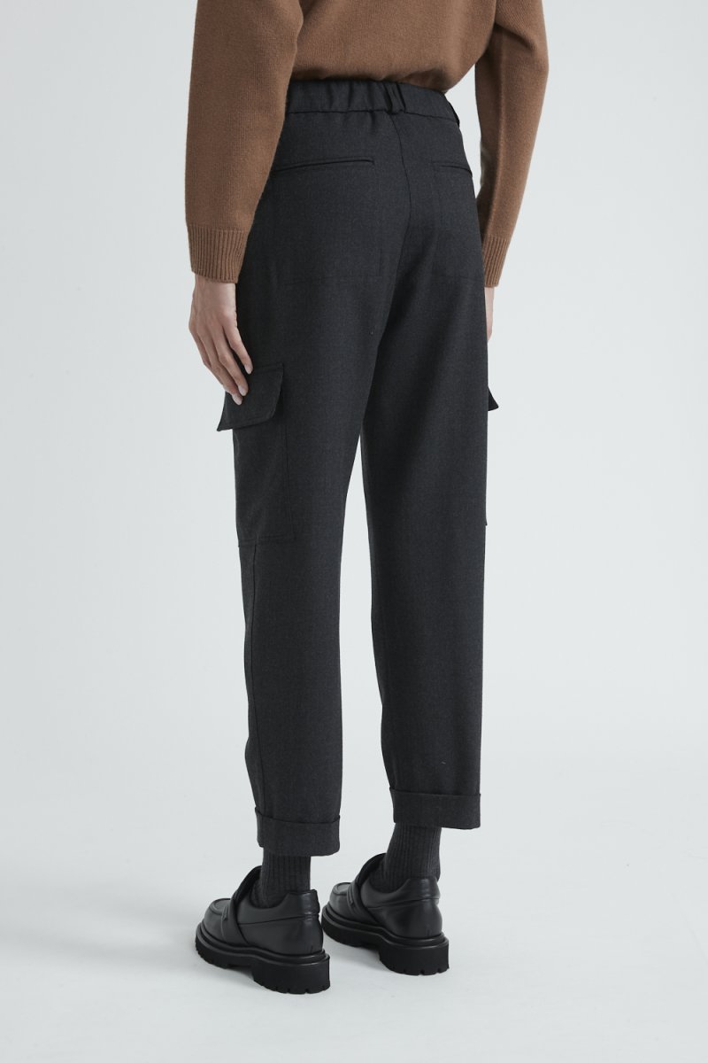 Peserico Pantalone cargo in flanella di lana tecnica - immagine 4