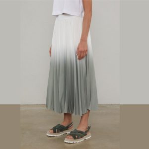 Peserico Gonna midi degradé in plissé soleil