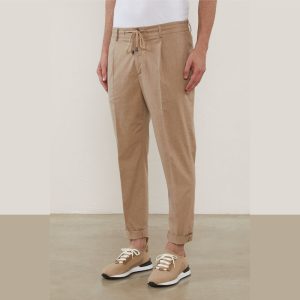 Peserico Pantaloni in cotone stretch corda