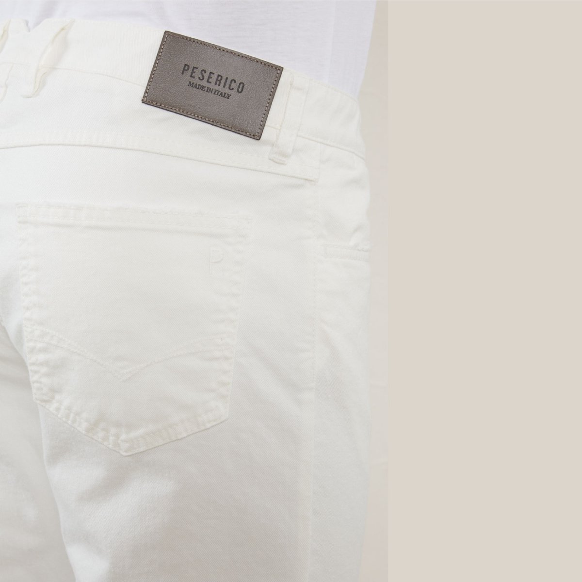 Peserico Denim bianco leggero di cotone - immagine 4