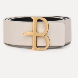 Ballantyne cintura alta reversibile in pelle bicolore nero/bianco