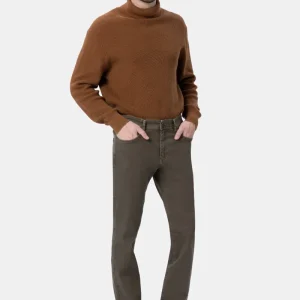 Roial Glm04 Jeans beige in denim di cotone stretch