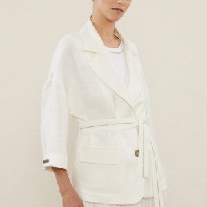 Peserico Blazer donna fluida di lino viscosa