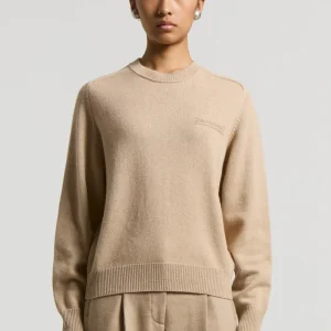 Peserico Maglia Girocollo in lana seta cashmere – Amber Beige
