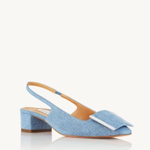 Aquazzura Shibuya Sling 35 denim