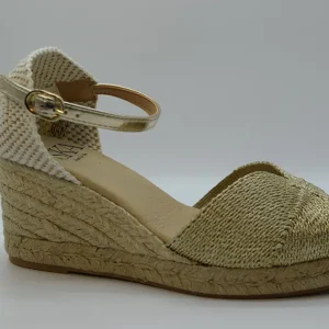 Ska Espadrillas Aperta In Punta In Raffia MALIBU D5N Platino