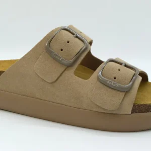 Scholl Ciabatta 2 fasce fibia NOELLE CHUNKY Dark Beige