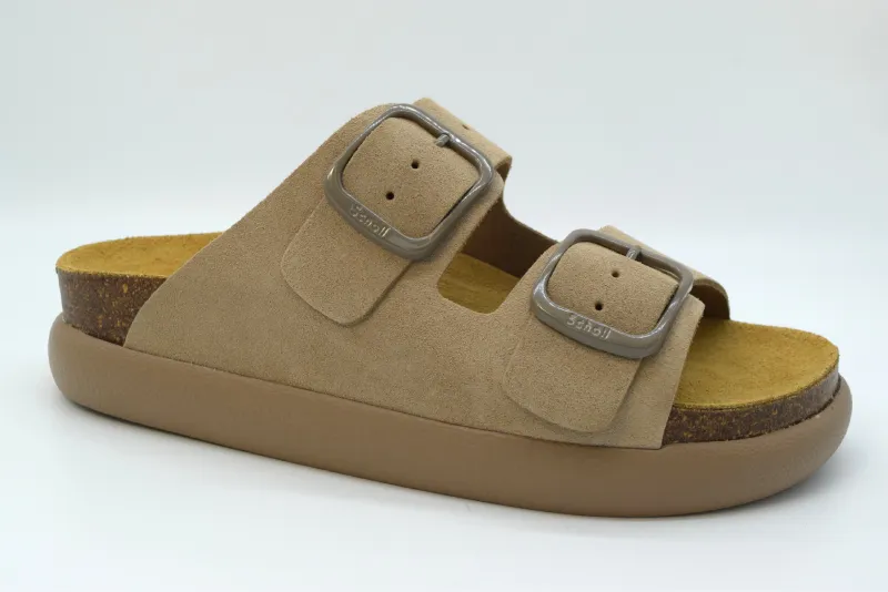 Scholl Ciabatta 2 fasce fibia NOELLE CHUNKY Dark Beige