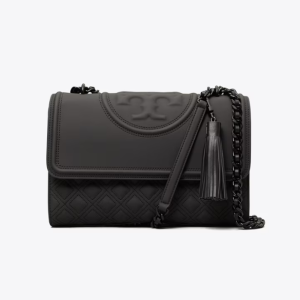 Tory Burch borsa Fleming convertible nero opaco